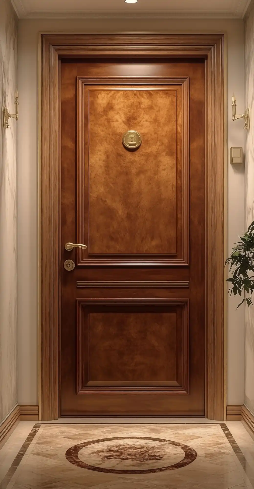 درب ورودی استاندارد تمام چوب